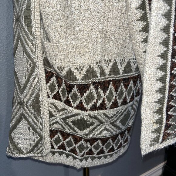 LUCKY BRAND TRIBAL DESIGN CARDIGAN - Western Southwestern Aztec Navajo - EUC - S - Picture 6 of 15